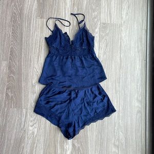 Victoria Secret- Never worn before (too small) 2 piece silk pj set